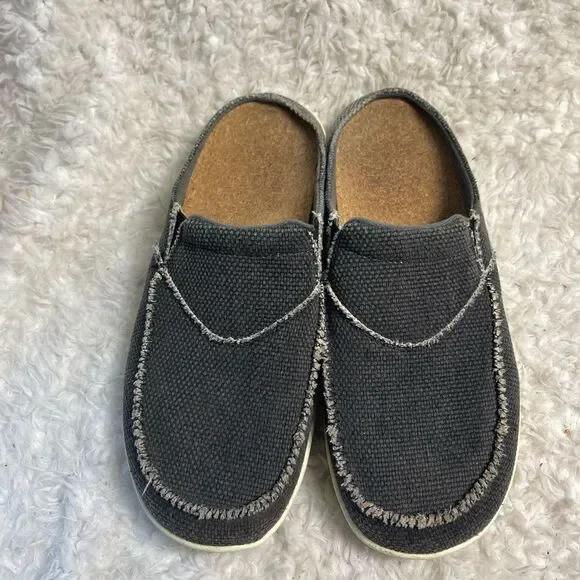 Lazy Steps Gray Slip-on Loafer Casual Slide Slipper Natural Latex Footbed SZ11